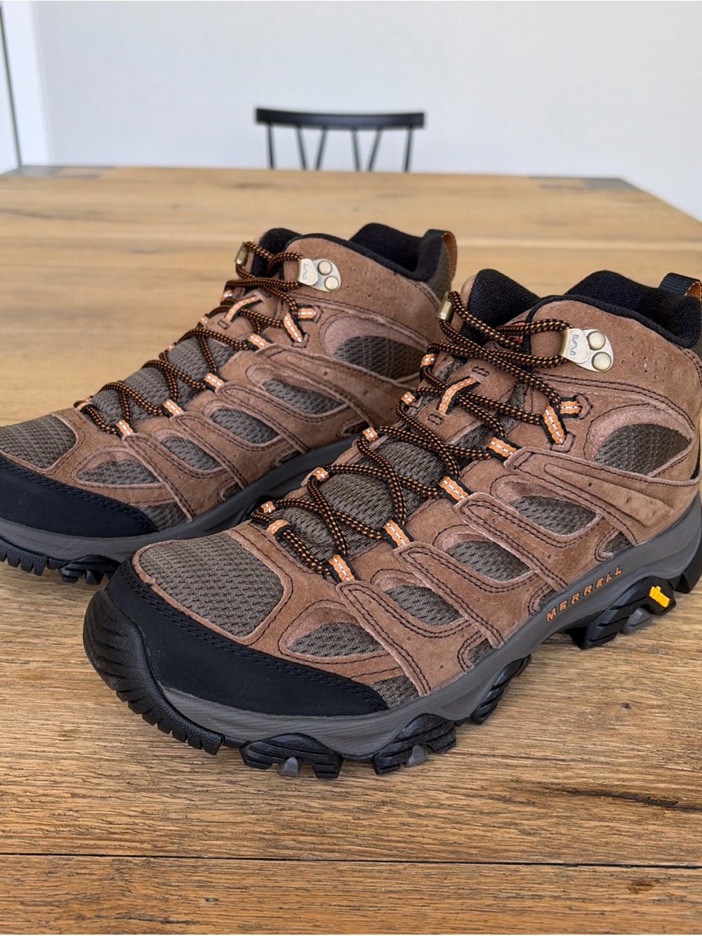 Merrell Moab 3 Mid Waterproof Hiking Boots - Brown & Black - Picture 2 of 8